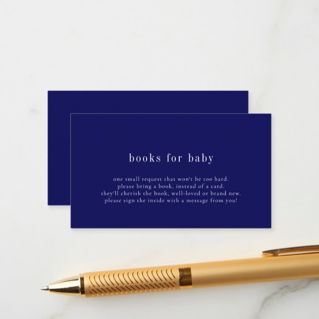 Libros azules para tarjeta Baby Shower (Anverso/Reverso In Situ)