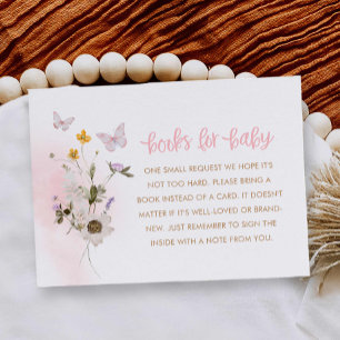Libros Baby Shower de mariposa para tarjeta de beb