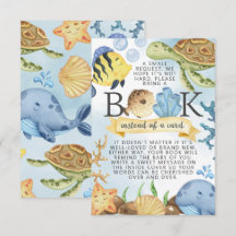Libros bajo el mar para la tarjeta de solicitud de