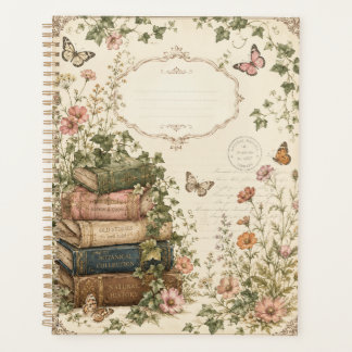 Libros Botánicos Antiguos y Planificador Ivy Cotta