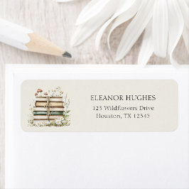 Libros Botánicos Florales de Acuarela Etiquetas de