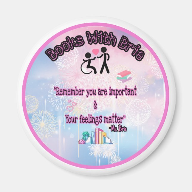 Libros con imán redondo de Brie (Frente)