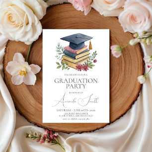 Libros de Acuarela y Invitación de Graduación de G