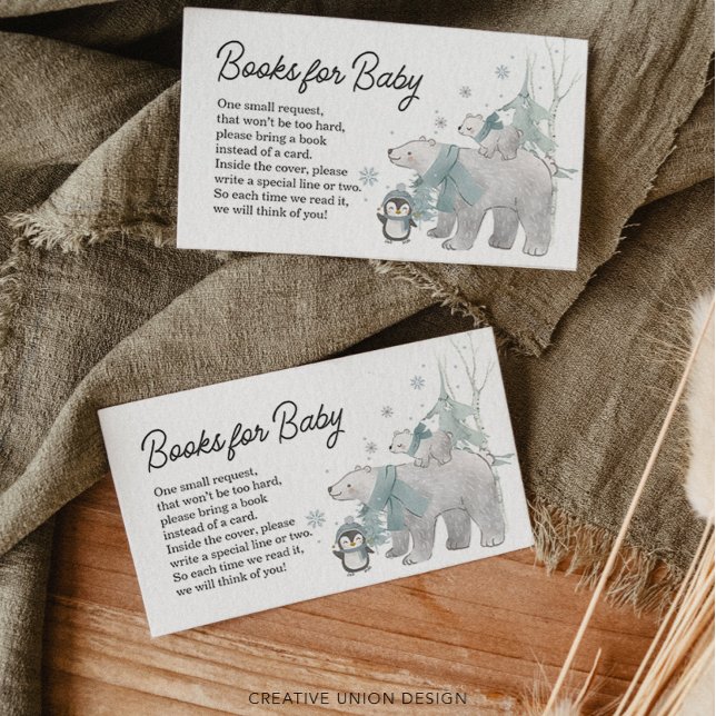 Libros de animales árticos para tarjeta Baby Showe (Subido por el creador)