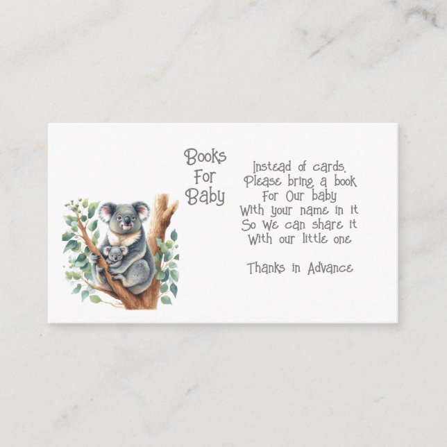 Libros de animales de Koala para la tarjeta de ins (Anverso)