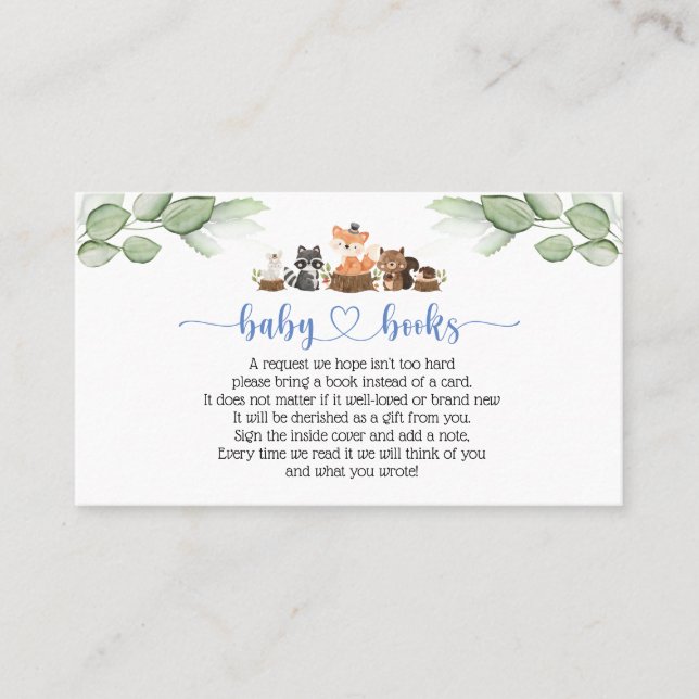 Libros de animales de Woodland para la tarjeta de  (Anverso)