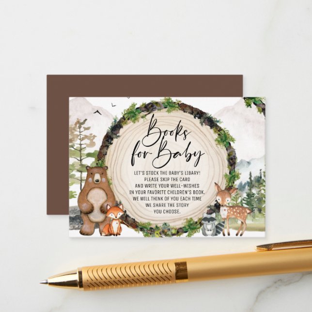 Libros de animales de Woodland para tarjeta de env (Anverso/Reverso In Situ)