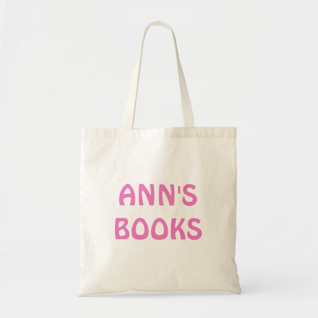 LIBROS DE ANN en Personalizable rosado en bolsa To (Frente)