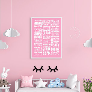Libros de arte en el muro de la Biblia Poster
