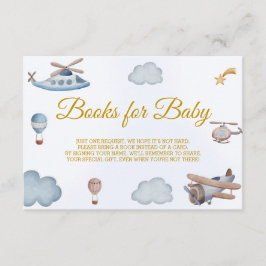Libros de avión para la tarjeta de envoltura de be