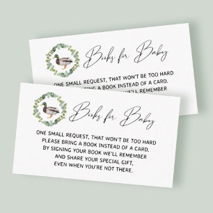 Libros de Baby Shower Mallard Duck para tarjetas p