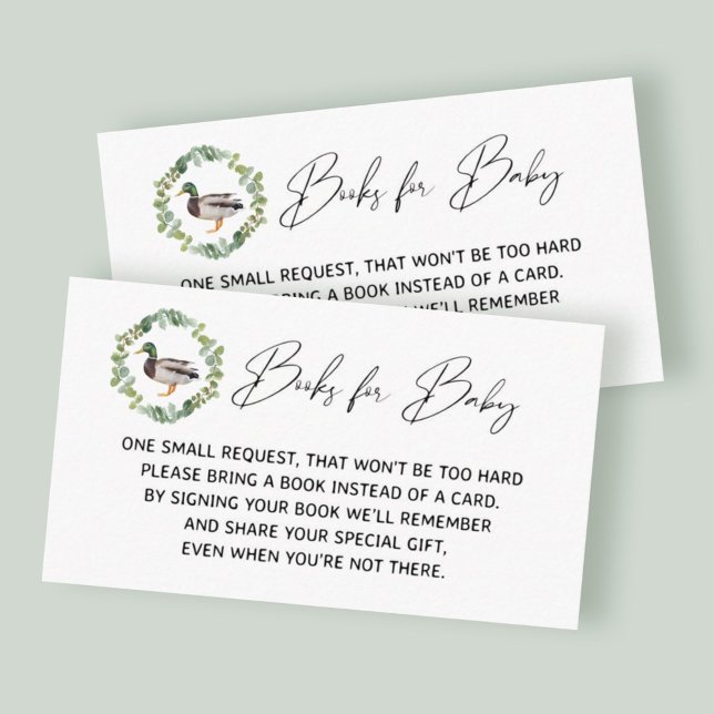 Libros de Baby Shower Mallard Duck para tarjetas p (Subido por el creador)