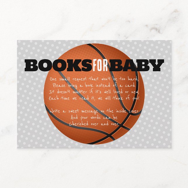 Libros de baloncesto para la tarjeta de inscripció (Basketball Books for Baby Inserts)