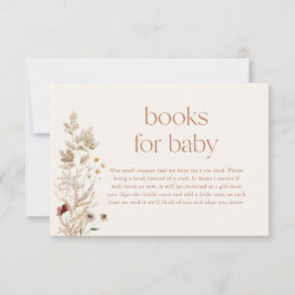 Libros de Boho para Tarjeta de Bebé, Bebé Floral M
