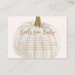 Libros de calabaza blanca para la tarjeta de cierr