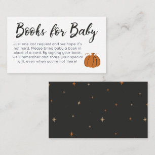 Libros de calabaza para la tarjeta de cierre para 