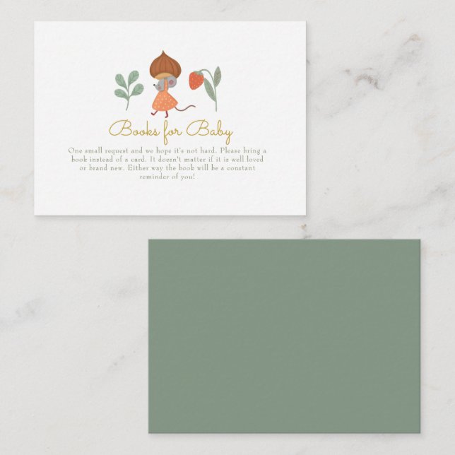 Libros de champiñones de Woodland para Tarjeta de  (Anverso / Reverso)