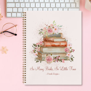 Libros de citas personalizadas y rosas rosadas vin