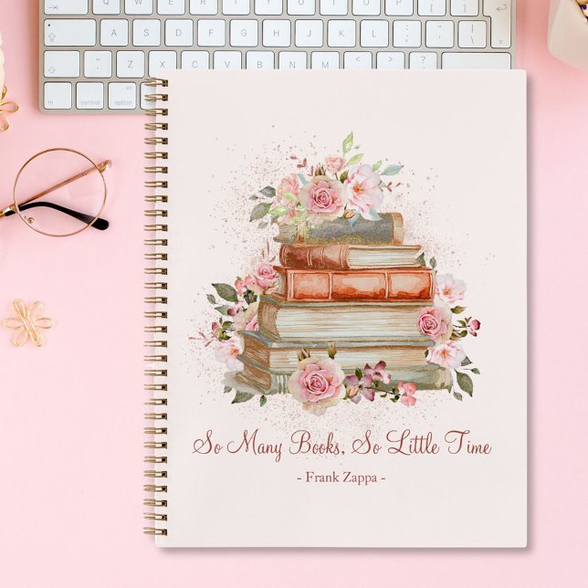 Libros de citas personalizadas y rosas rosadas vin (In situ)