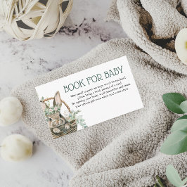 Libros de conejo verde para tarjeta Baby Shower