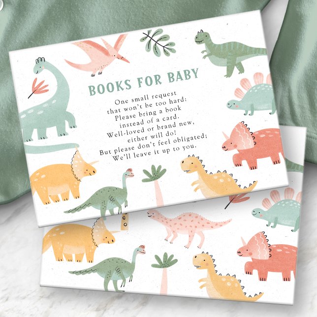 Libros De Dinosaurios Para Tarjeta De Bebé (Dinosaur Books For Baby Card
)