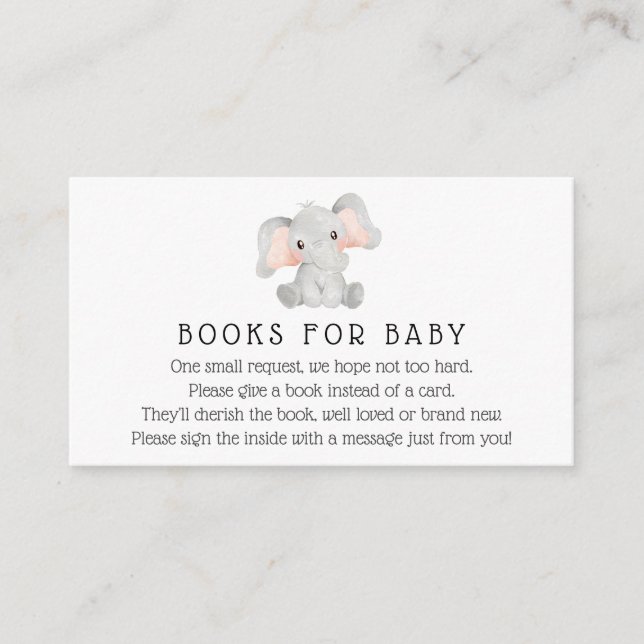 Libros de elefantes para la tarjeta de presentació (Anverso)