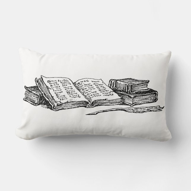 Libros de época y almohada de lectura de escritura (Anverso)