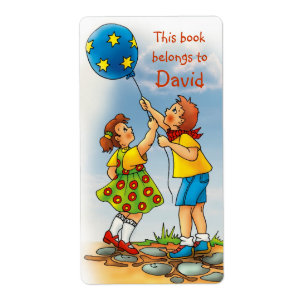 Libros de etiquetas con niños