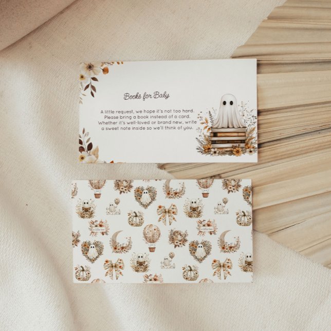 Libros de fantasma florales para la tarjeta de env (Cozy in Bloom Books for Baby Enclosure Card )