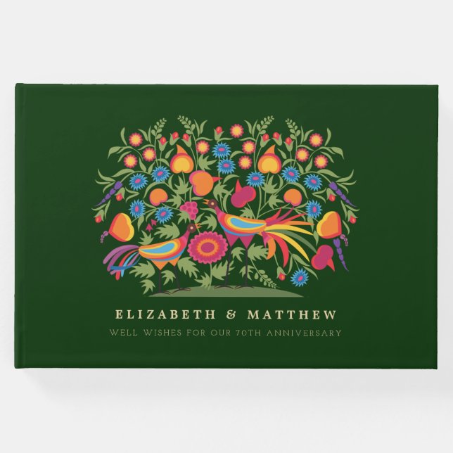 Libros de firmas de aniversario de bodas de arte p (Anverso)