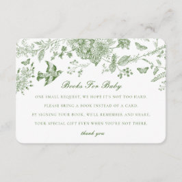 Libros de flores de toile verde para la invitación