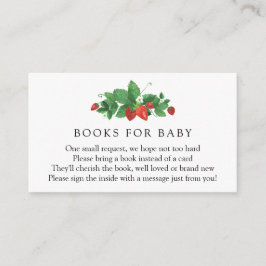 Libros de fresas para la tarjeta de envoltorio par