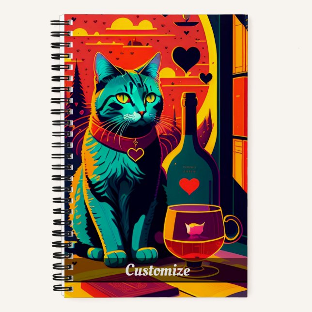 Libros De Gatos Al Azar Y Portátil Personalizado D (Anverso)