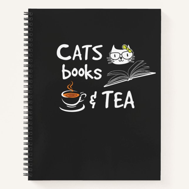 Libros de gatos y té (Anverso)