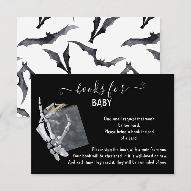 Libros de Halloween para la tarjeta de gabinete de (Anverso / Reverso)
