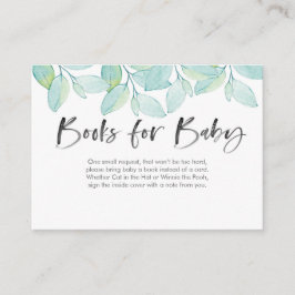 Libros de hojas verdes para tarjeta de Baby Shower