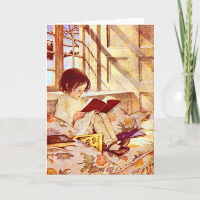 Libros de imágenes con tarjeta de invierno (Anverso)