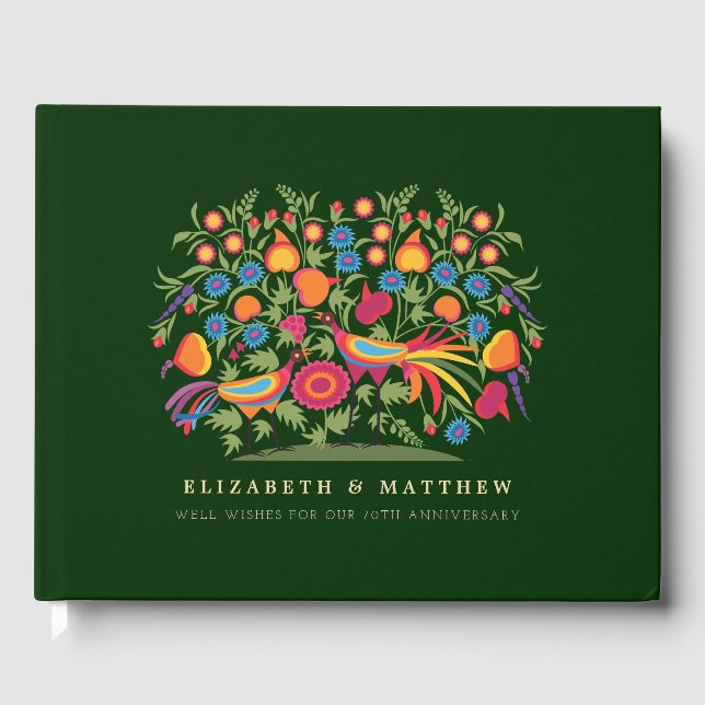Libros de invitados de aniversario de bodas de art (Anverso)