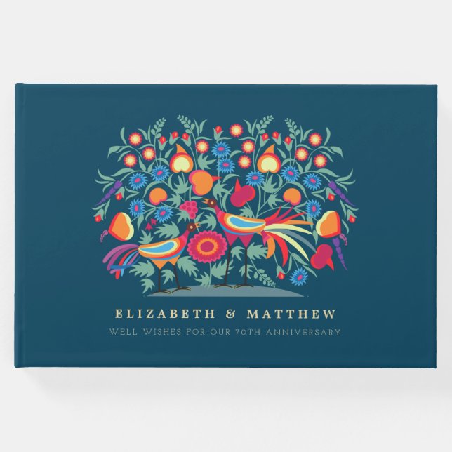 Libros de invitados de aniversario de bodas de art (Anverso)