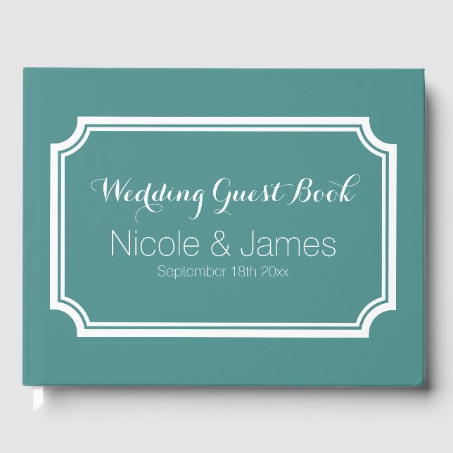 Libros de invitados de boda personalizados con un  (Anverso)