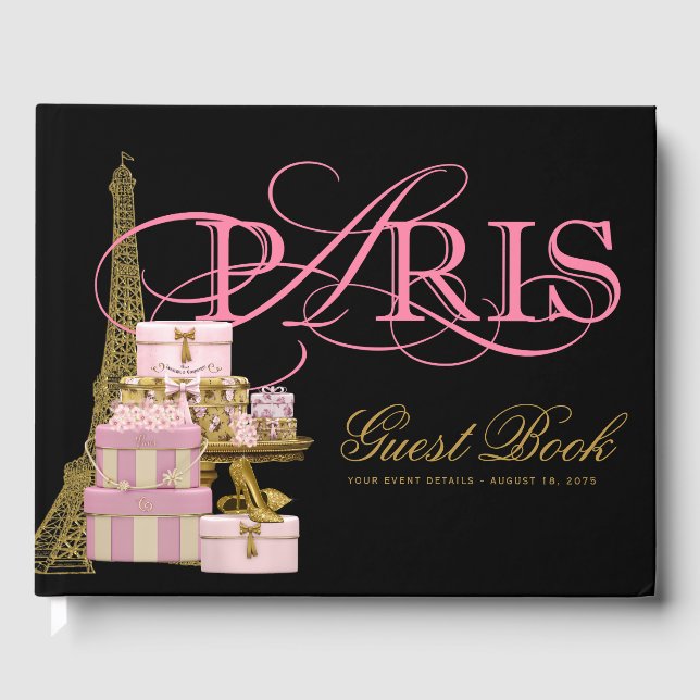 Libros de invitados de fiesta de cumpleaños elegan (Anverso)