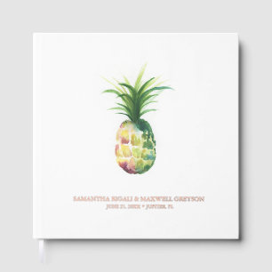 Libros de invitados de piña tropical
