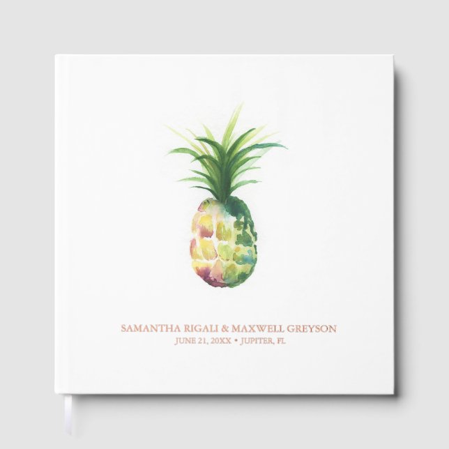 Libros de invitados de piña tropical (Anverso)
