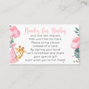 Libros de jirafa para las tarjetas para niñas