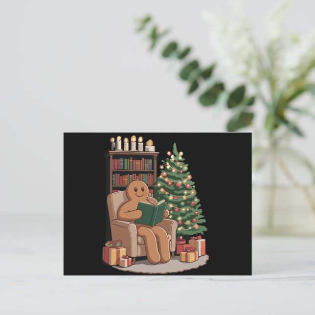 Libros de lectura de pan de jengibre retro Navidad (Anverso de pie)