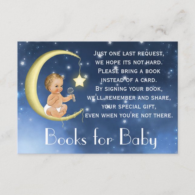 Libros de Luna para Tarjetas de Bebe y Boletos de  (Anverso)