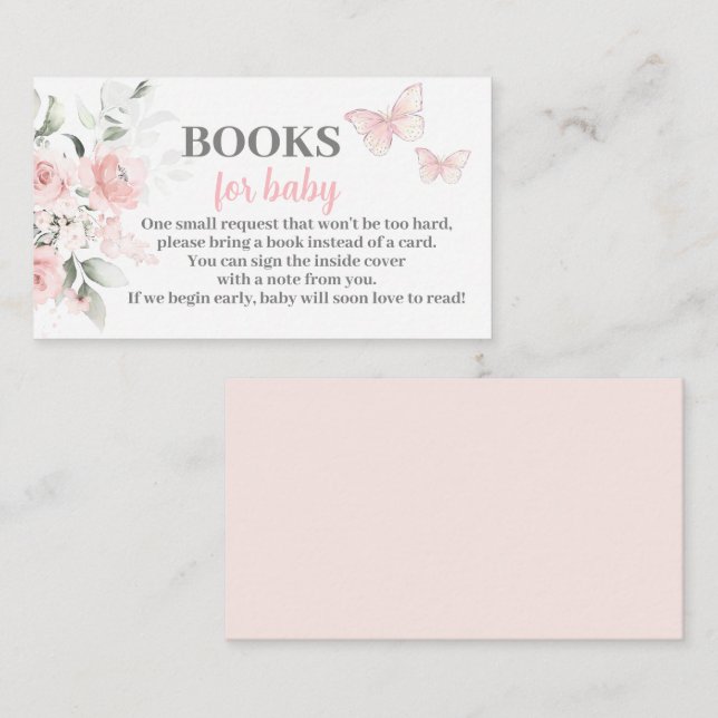 Libros de mariposa para la tarjeta de alojamiento  (Anverso / Reverso)