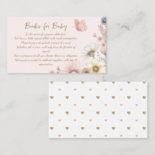 Libros De Mariposa Rosada Para Tarjeta De Alojamie