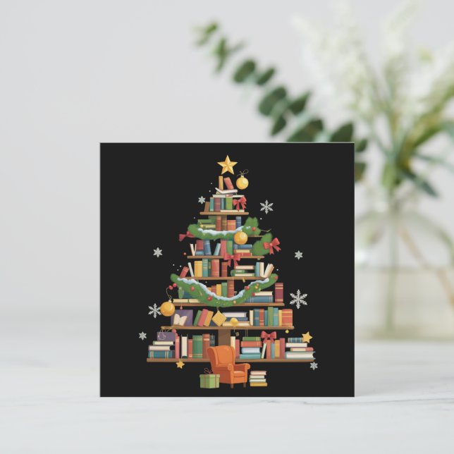 Libros de Navidad Árbol Amante de los Libros Maest (Anverso de pie)
