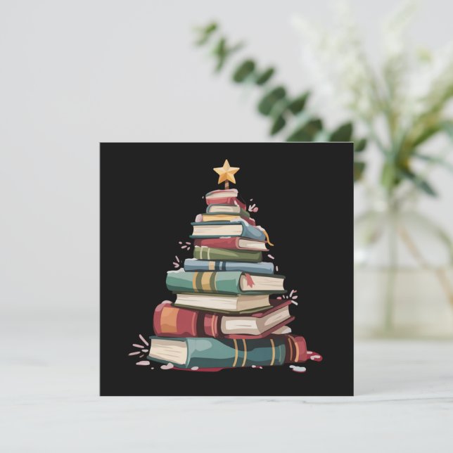 Libros de Navidad Árbol Amante de los Libros Maest (Anverso de pie)